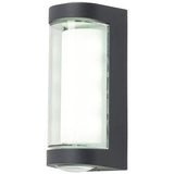 Zink CURV anthracite LED outdoor wall light with IP54, imported from the UK