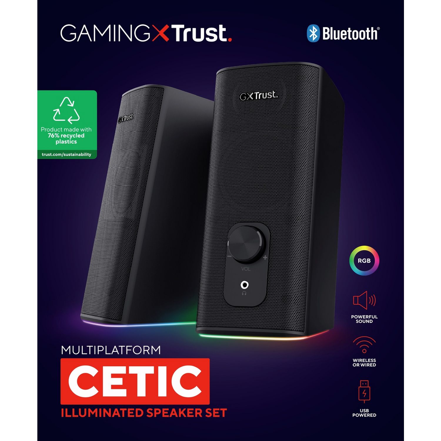 GXTrust Cetic GXT612 Bluetooth PC speaker set black, imported from the UK