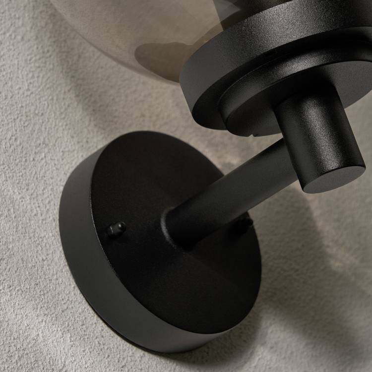 Zink outdoor globe wall light black IP44 - British product