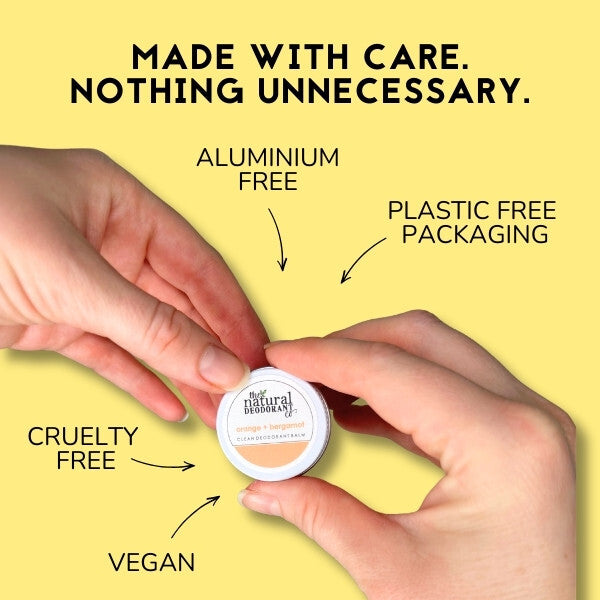 The Natural Deo Co deodorant balm Lemon Geranium 10g mini (British brand)