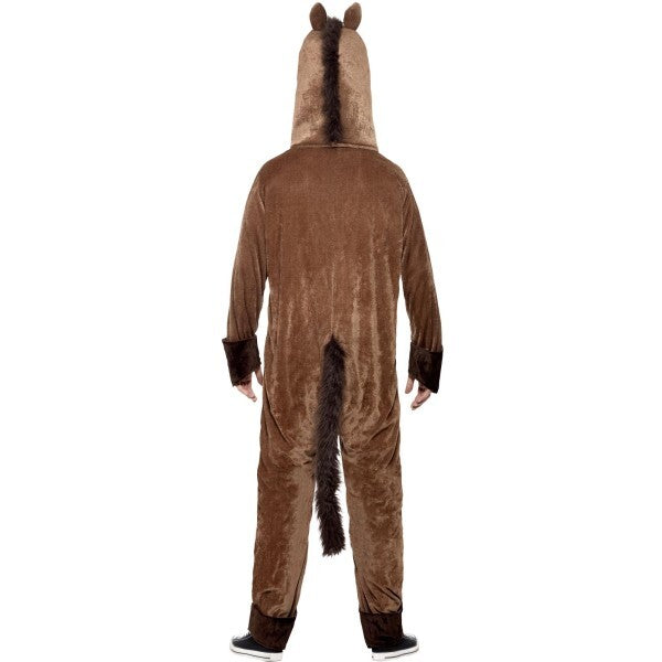 Smiffys horse costume brown bodysuit hood, UK version