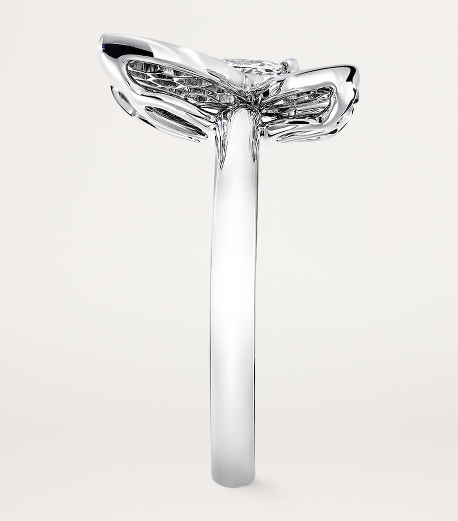 Graff white gold diamond butterfly ring, imported from the UK