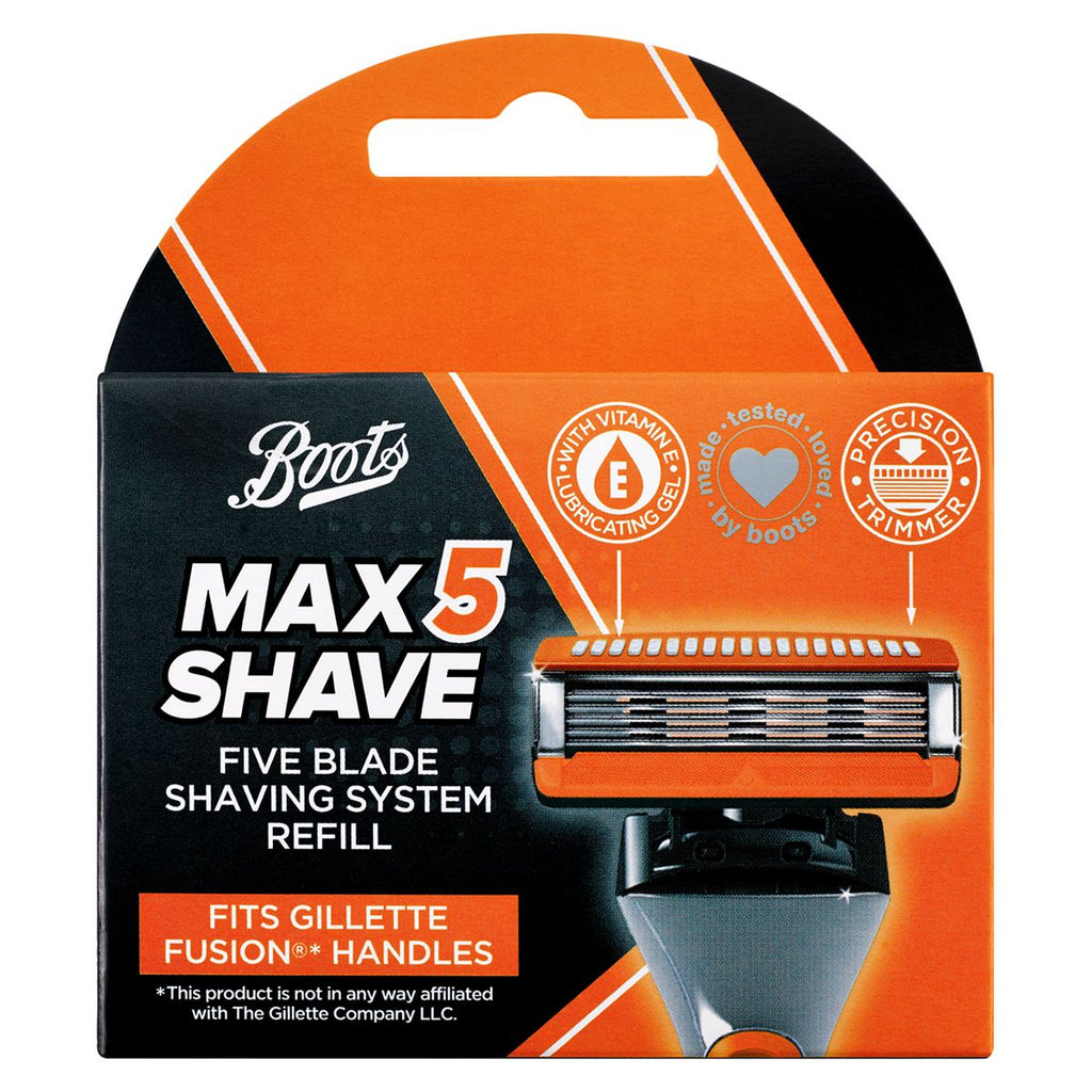 Boots Max Shave 5 Blade Universal Refill 4 Pack