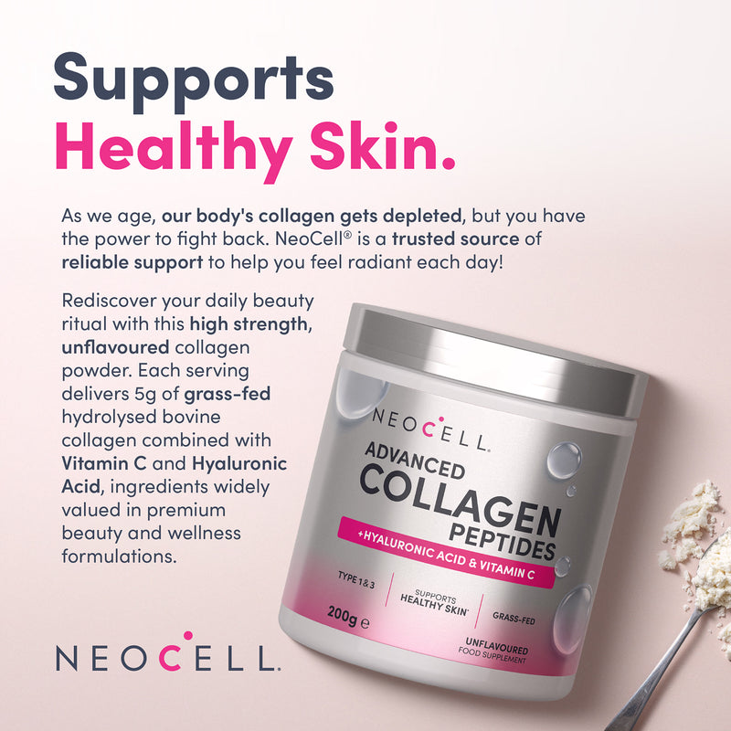 Neocell collagen peptides powder unflavoured 200g (British brand)