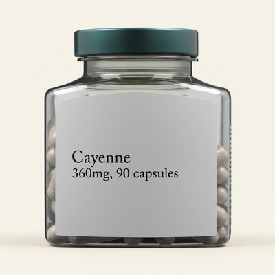 Extracto de pimienta de cayena Holland & Barrett, 360 mg, cápsulas, 90 unidades.