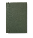 Aspinal of London grained leather bound A5 notebook - British product