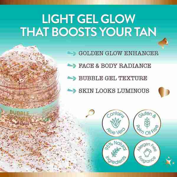 VeganTan Bubble Self Bronzer Gel 100ml, imported from the UK