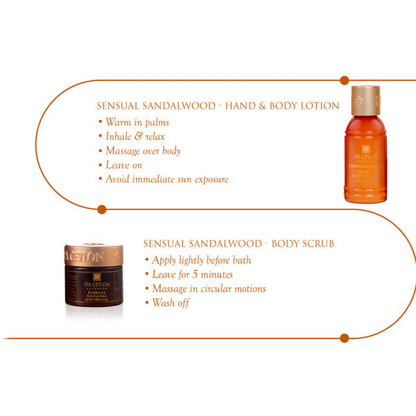 SPA CEYLON Sensual Sandalwood Discovery Set, imported from the UK