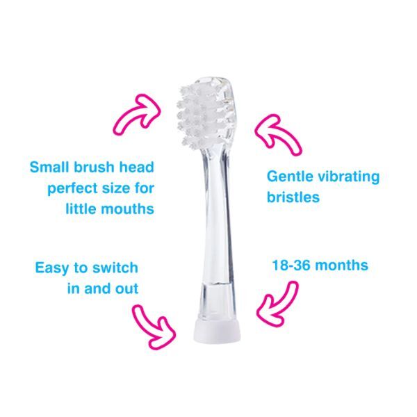 Brush Baby Replacement BabySonic® Toothbrush Heads (2 Pk) GOODS Superdrug   