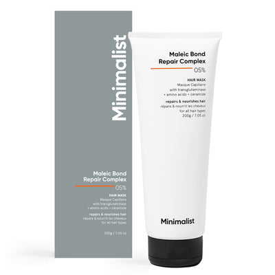 Superdrug Minimalist Maleic Bond Repair Complex 05% Hair Mask 200g- Buy online at McGrocer