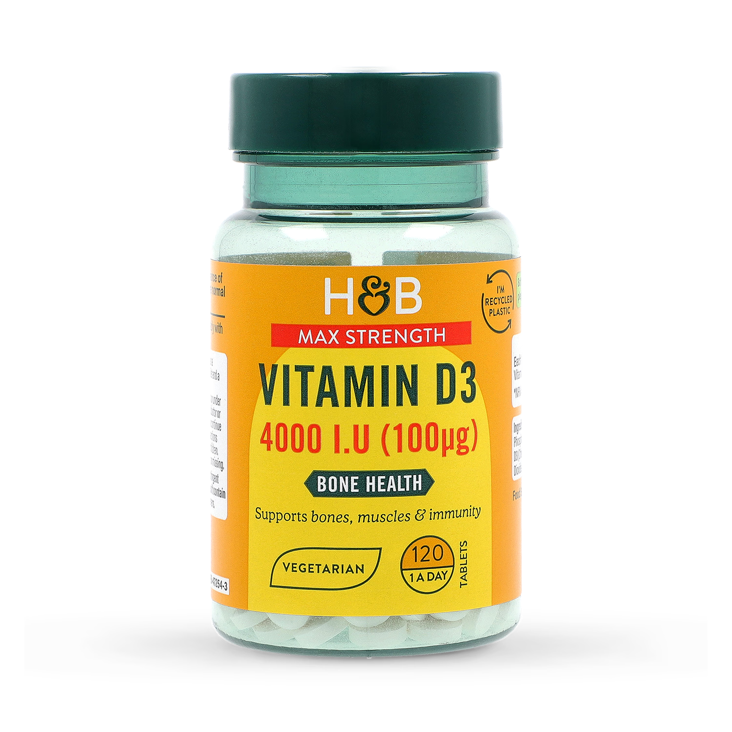 Holland & Barrett Vitamin D3 4000 IU 120 Tablets, imported from the UK