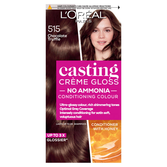 L'Oreal Paris Casting Creme Gloss Semi Permanent Hair Dye Iced Chocolate Cool Brunette Brown 515 Brunette Sainsburys   