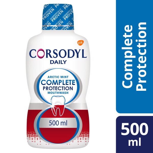 Corsodyl Complete Protection Mild Mint Mouthwash 500ml GOODS Superdrug   