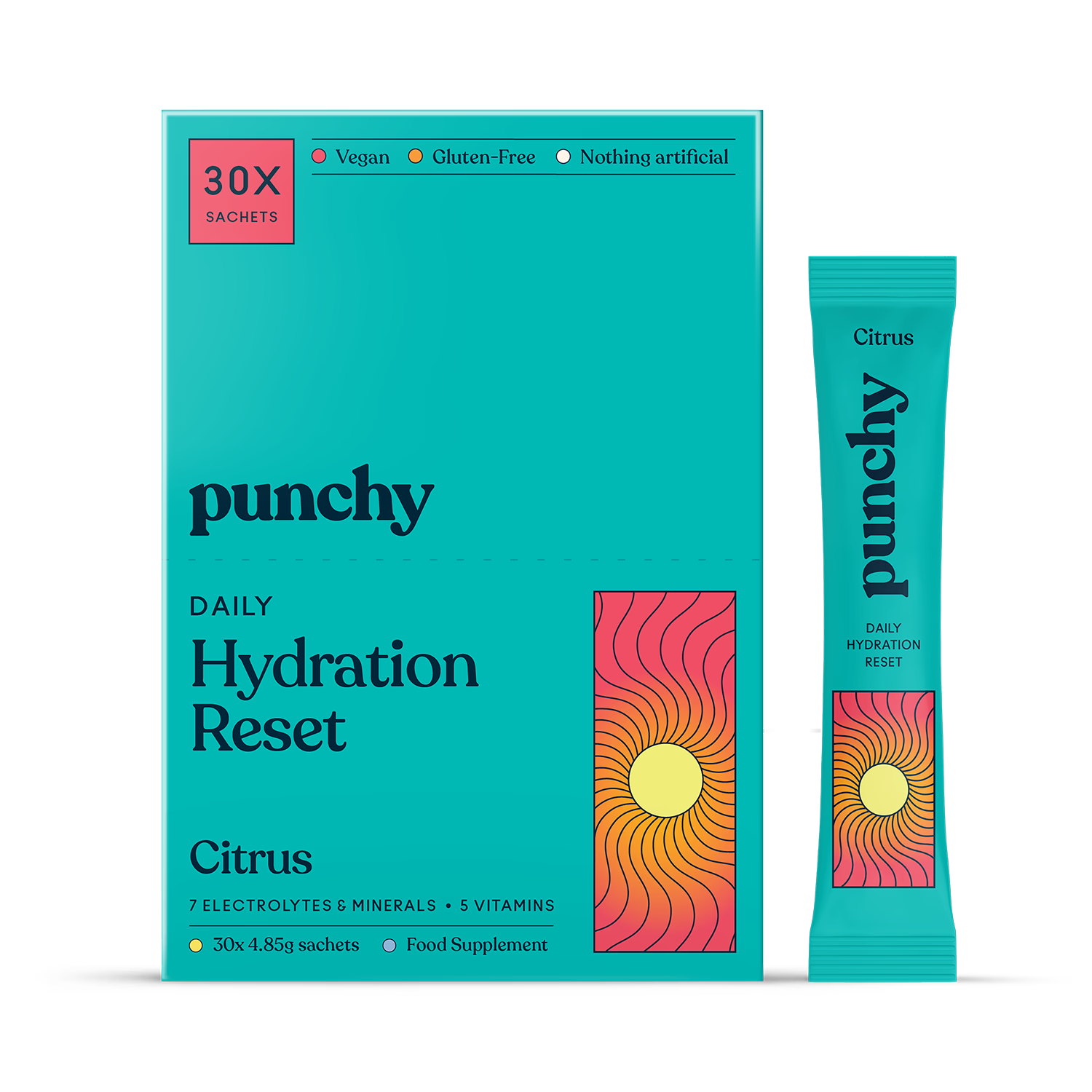 Punchy hydration supplement citrus 30 sachets - British product