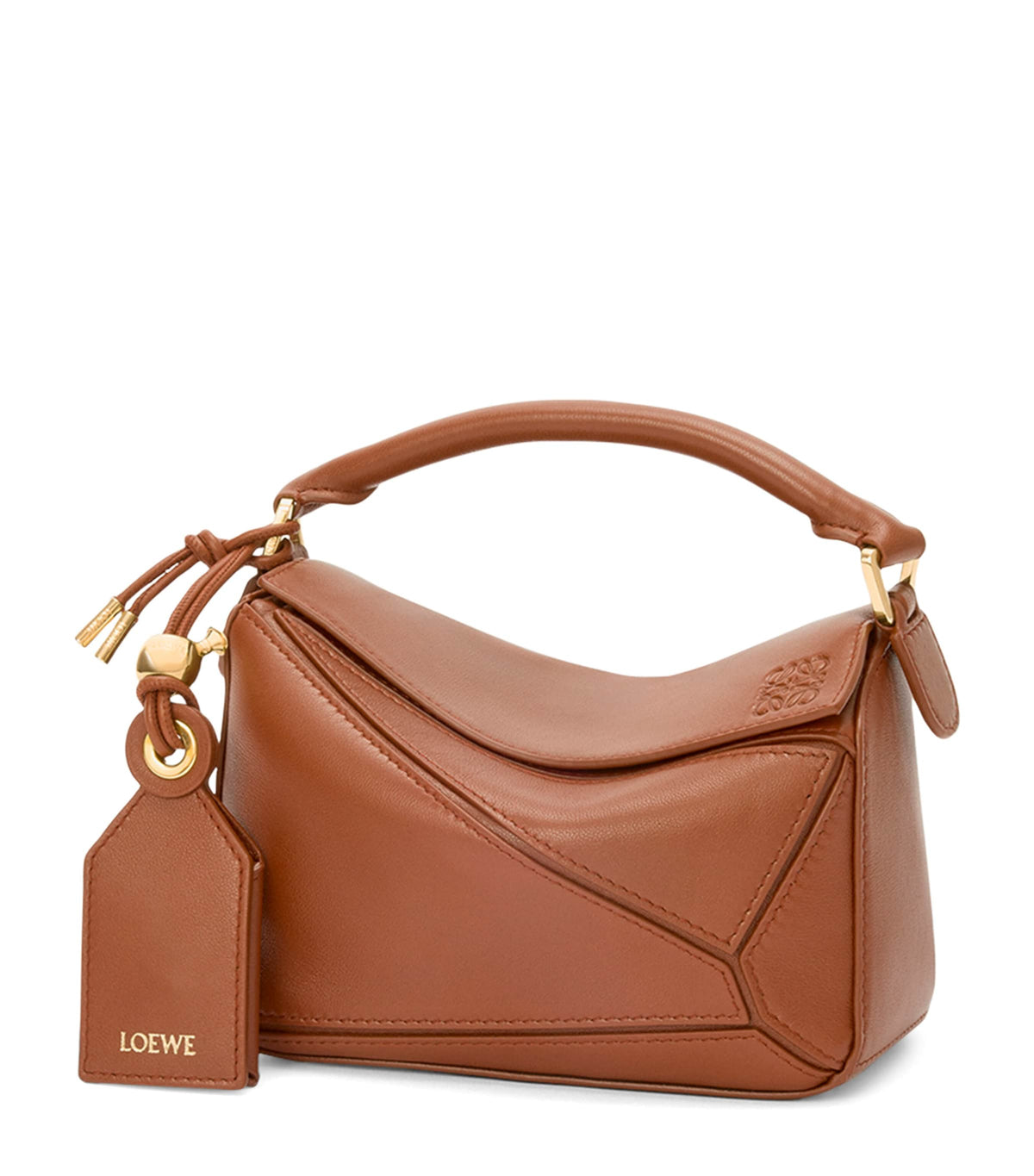 LOEWE Mini Puzzle Bag smooth lambskin leather cuboid handbag, imported from the UK