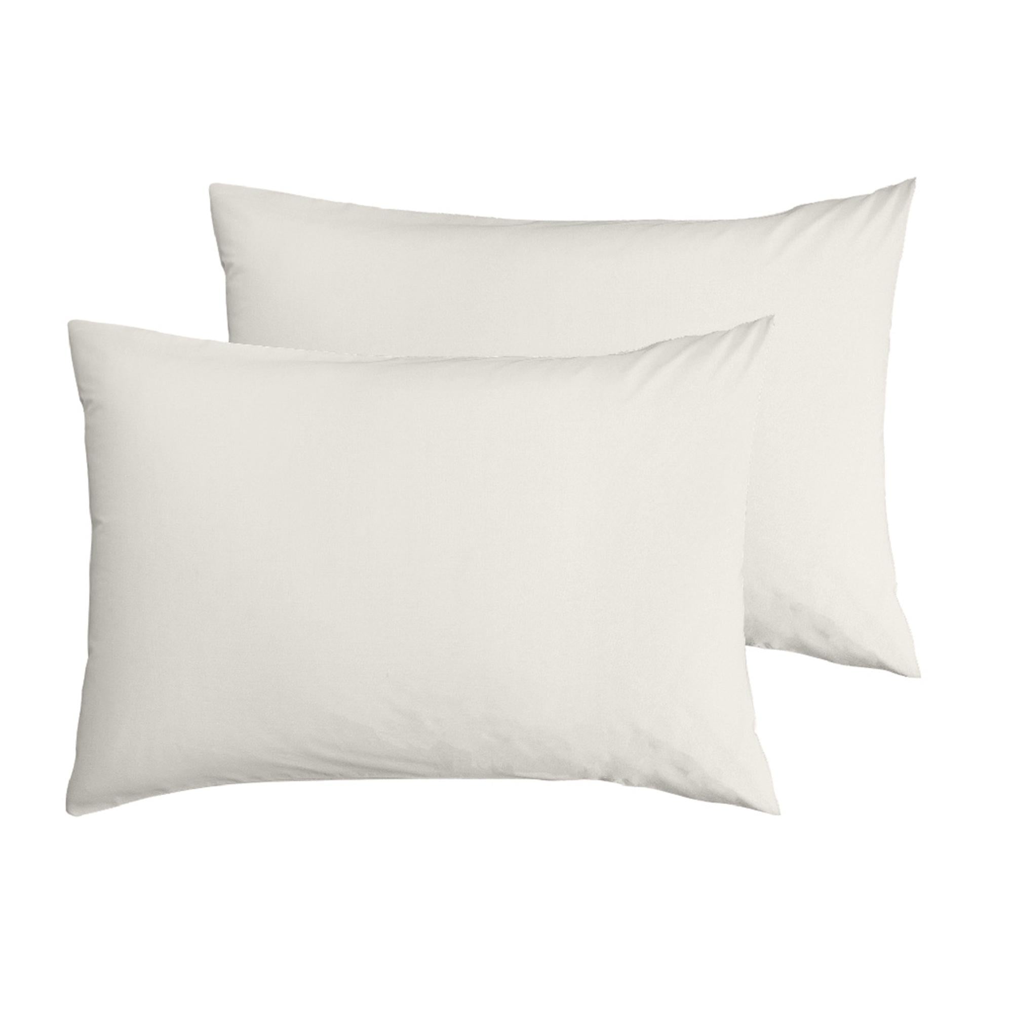 Sainsbury's Home Cotton Rich Pillowcase Pair Cream GOODS Sainsburys   