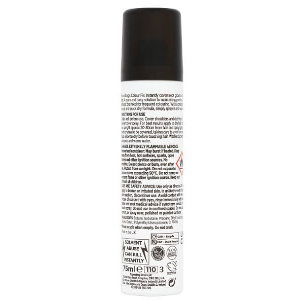 Superdrug Colour Fix Instant Root Cover - Black