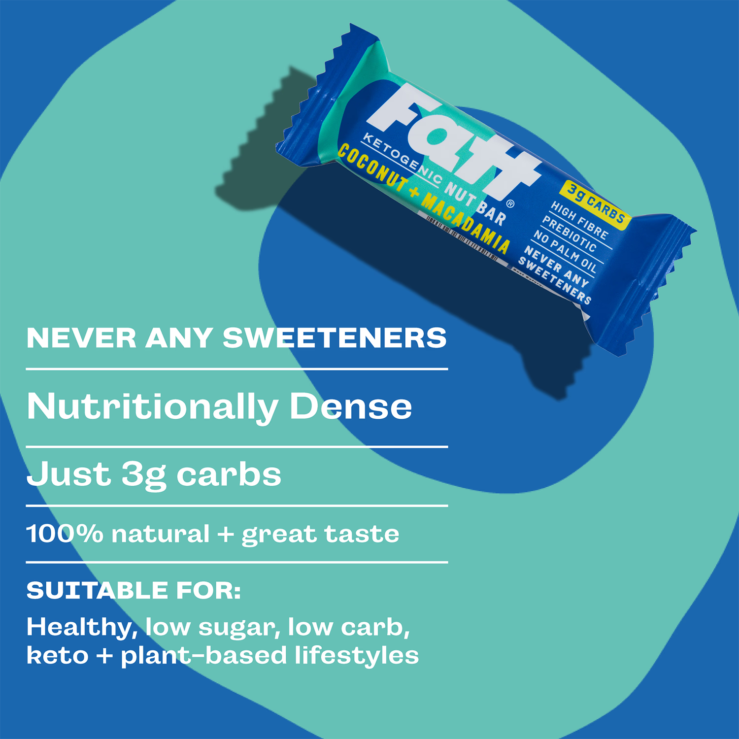 Coconut and macadamia nut bar 20 x 30g, UK version