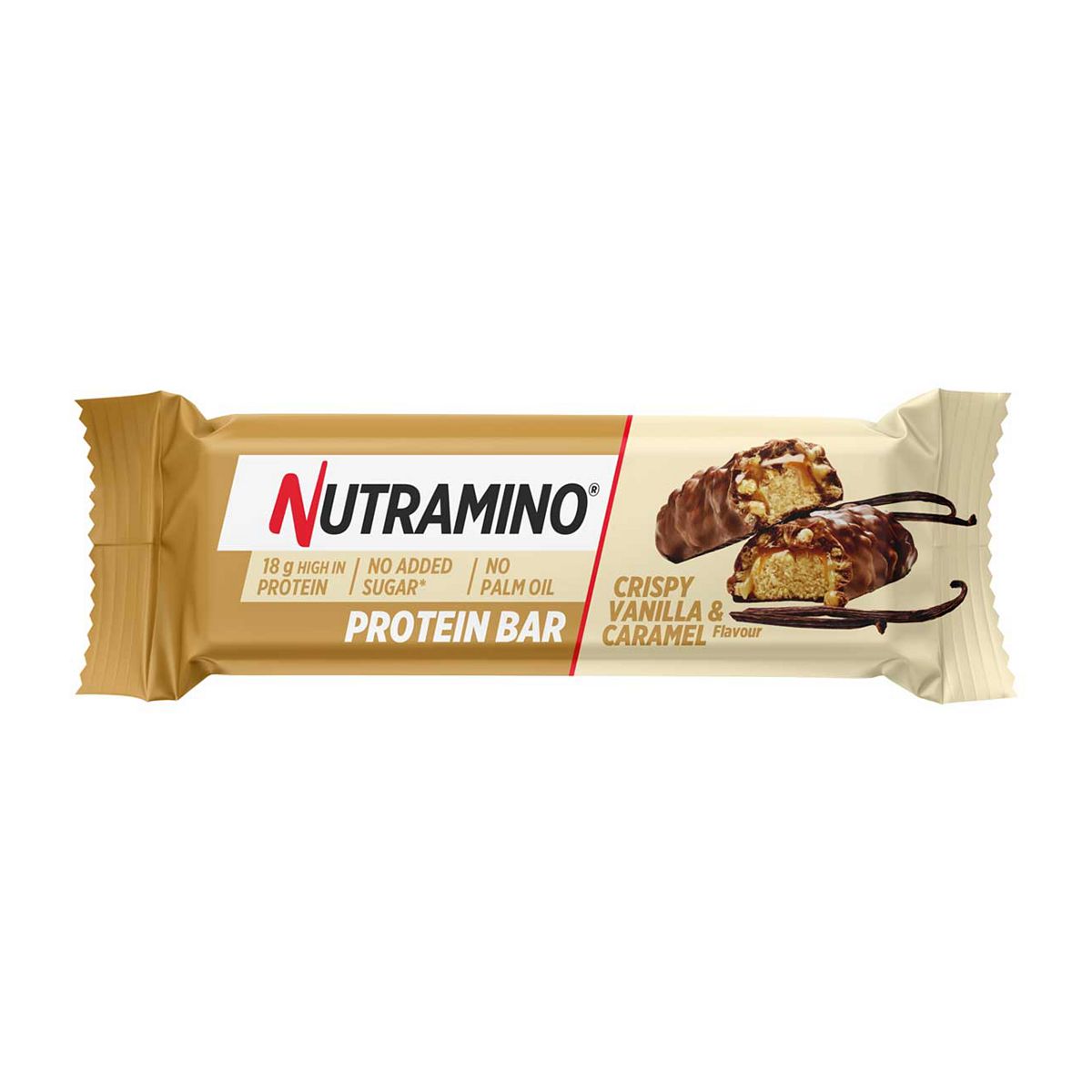 Nutramino Protein Bar Crispy Vanilla & Caramel 55g Sports, Energy & Wellness Drinks Boots   