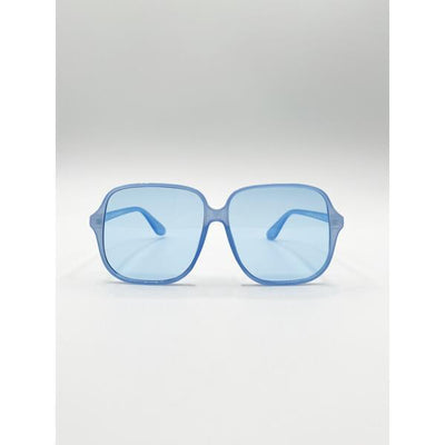 Superdrug SVNX Granny Vintage Style Lightweight Frame Sunglasses Blue One Size- Buy online at McGrocer