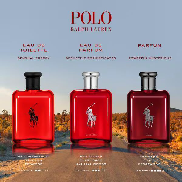 Ralph Lauren Polo Red Eau de Toilette 75ml, imported from the UK