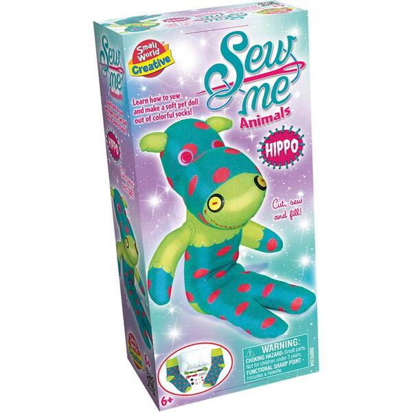 Small World Toys Sew Me Animals Hippo sewing kit (British brand)