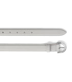 Balenciaga Rodeo calfskin belt with silver buckle, imported from the UK