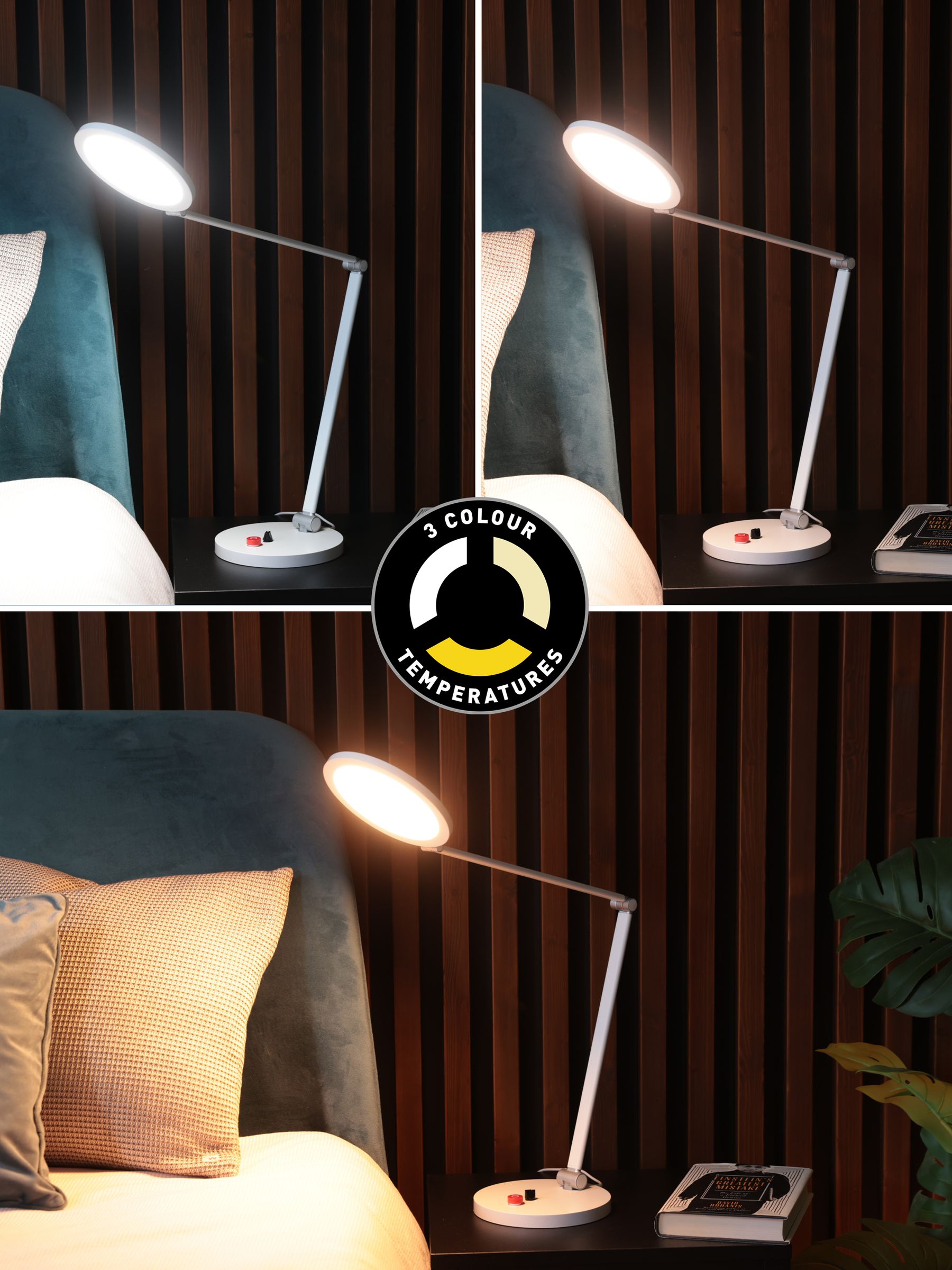 Daylight Company Tricolor desk lamp white, imported from the UK