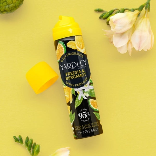 Yardley Freesia and Bergamot body spray 75ml (British brand)