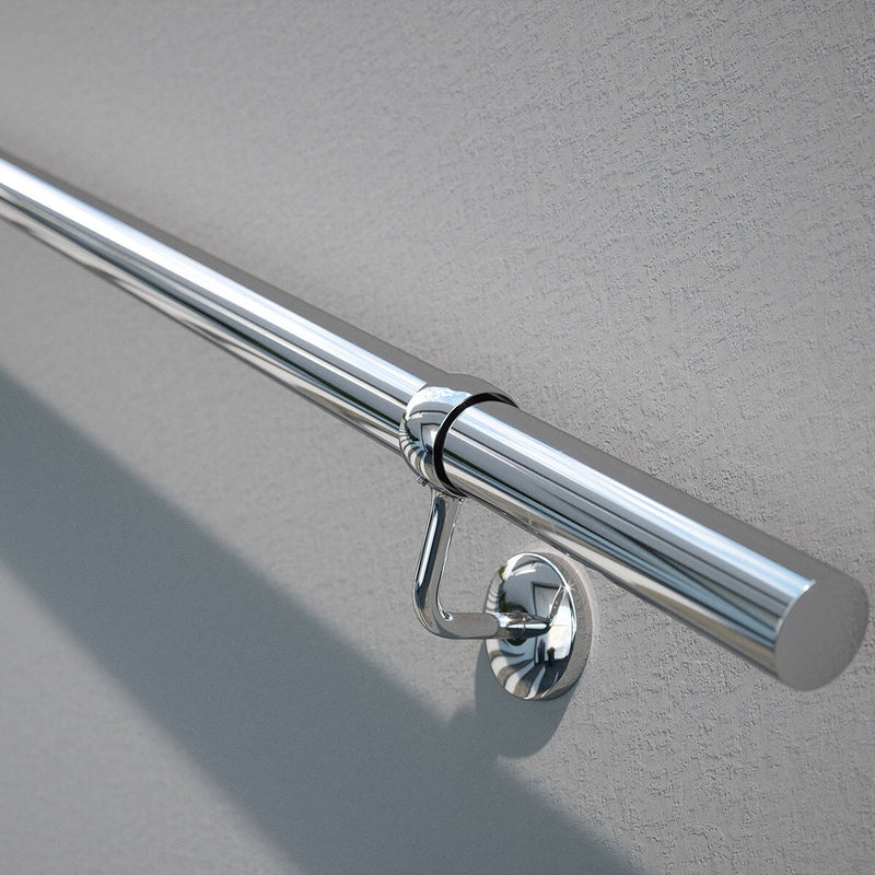 Rothley polished stainless steel handrail kit 3.6m, UK version