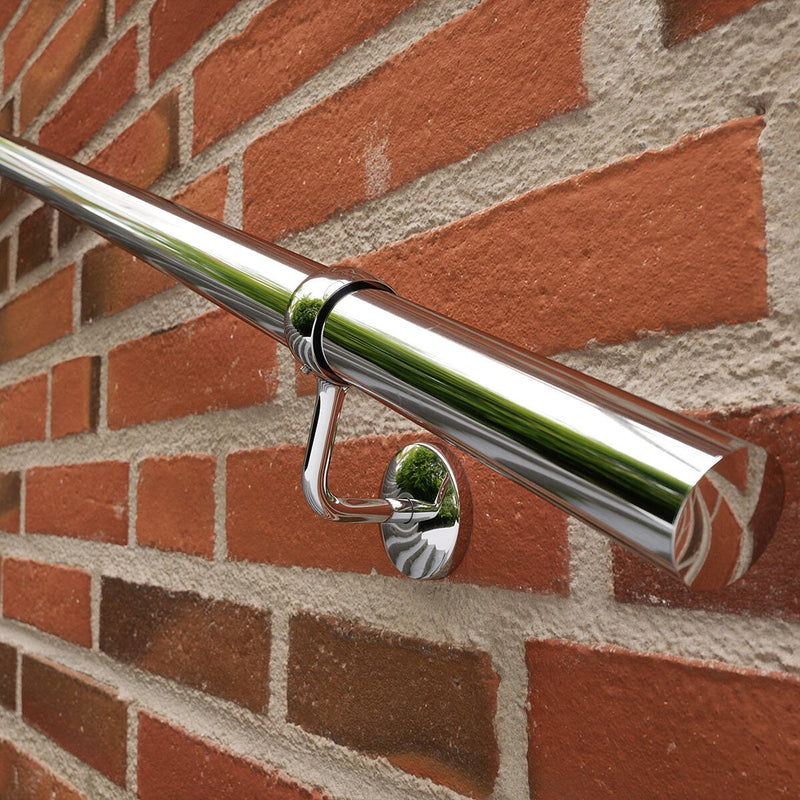 Rothley polished stainless steel handrail kit 3.6m, UK version