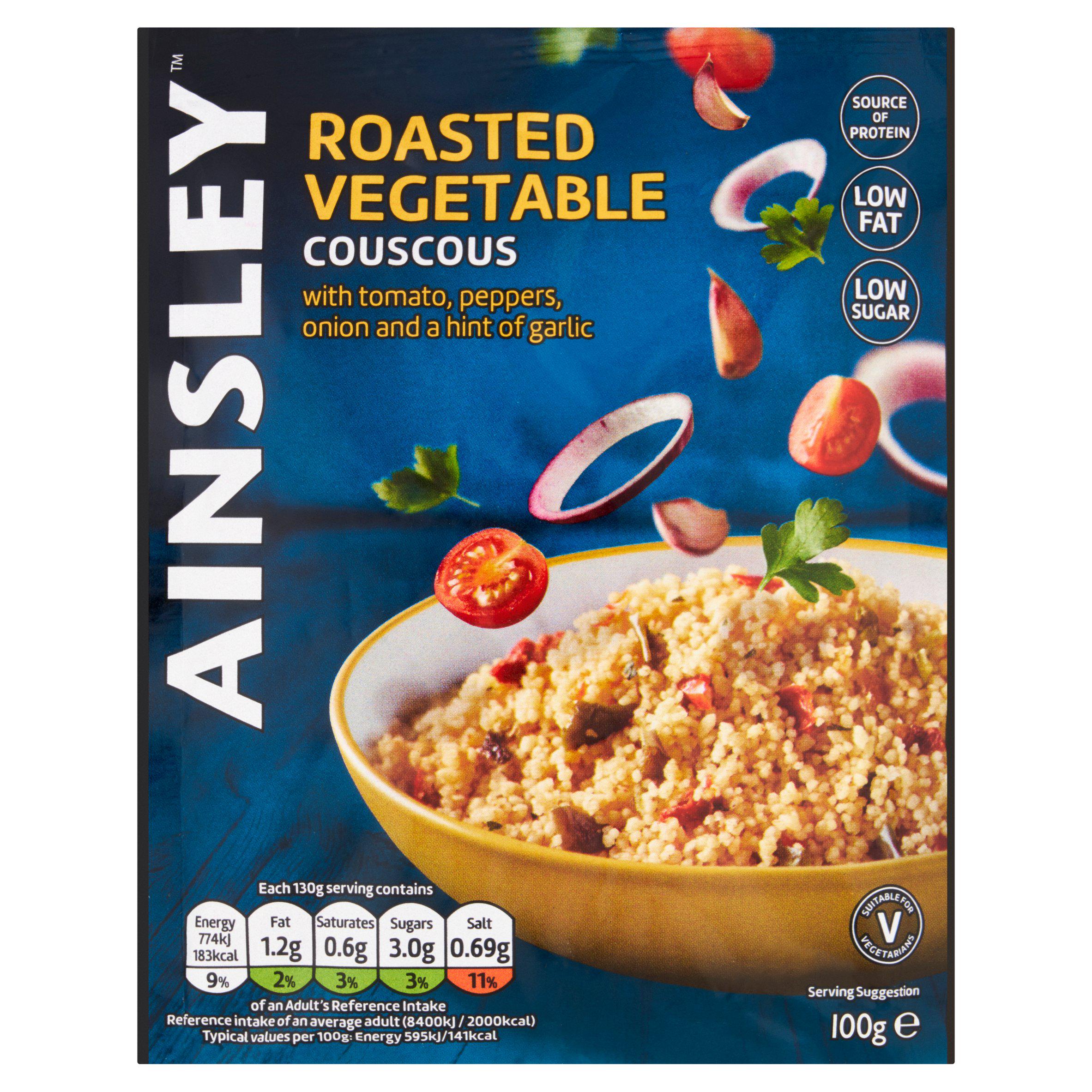 Ainsley Harriott Roasted Vegetable Cous Cous 100g Quinoa couscous & pulses Sainsburys   