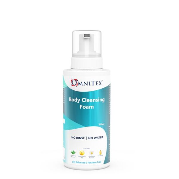 Omnitex body cleansing foam rinse free 500ml - British product
