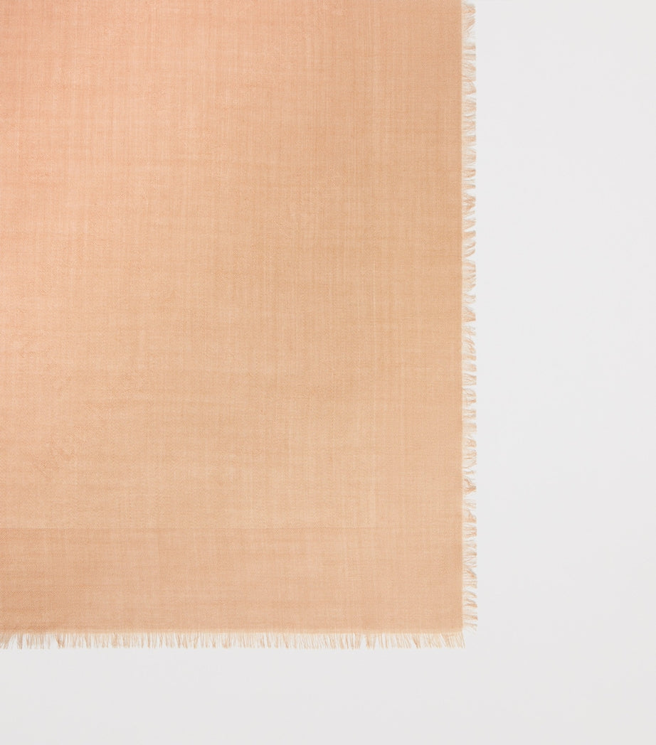 Max Mara wool-silk monogram stole scarf (British brand)