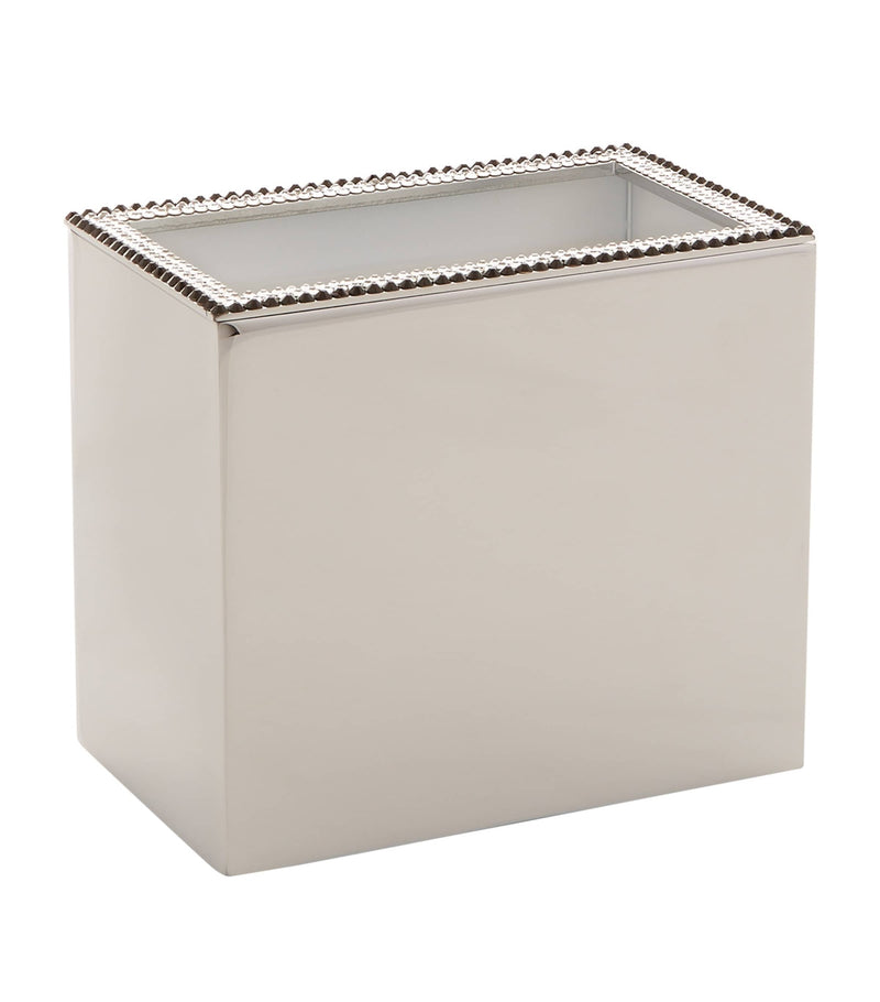 ZODIAC crystal embellished chrome-plated brush holder (British brand)