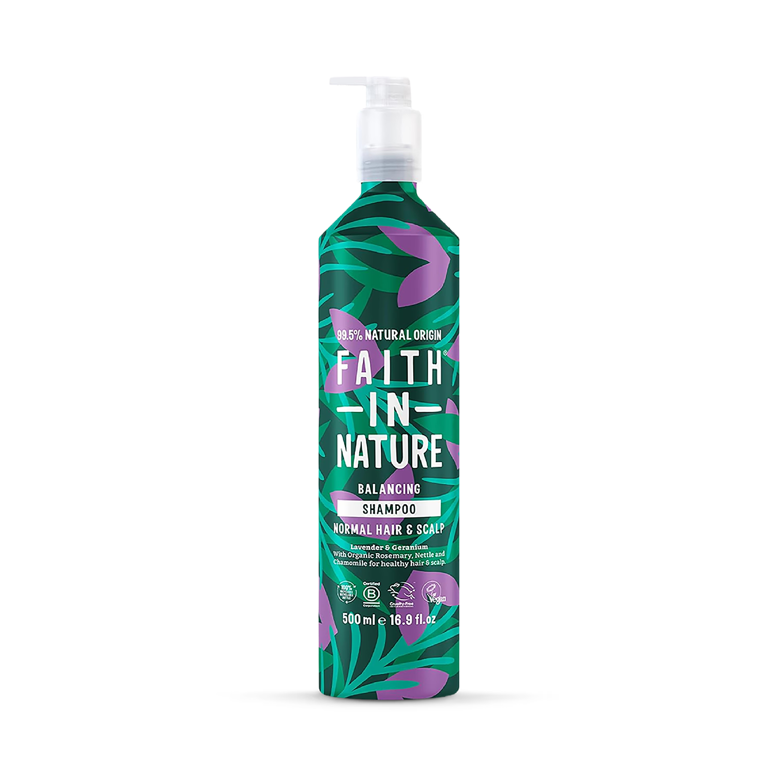 Faith in Nature Lavender Geranium Shampoo - 500ml Aluminium