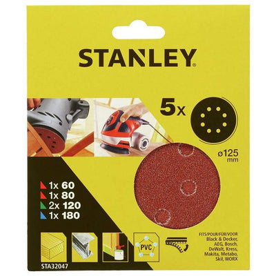 Argos Stanley 125mm 5 Pieces Mixed Sanding Sheets- Buy online at McGrocer