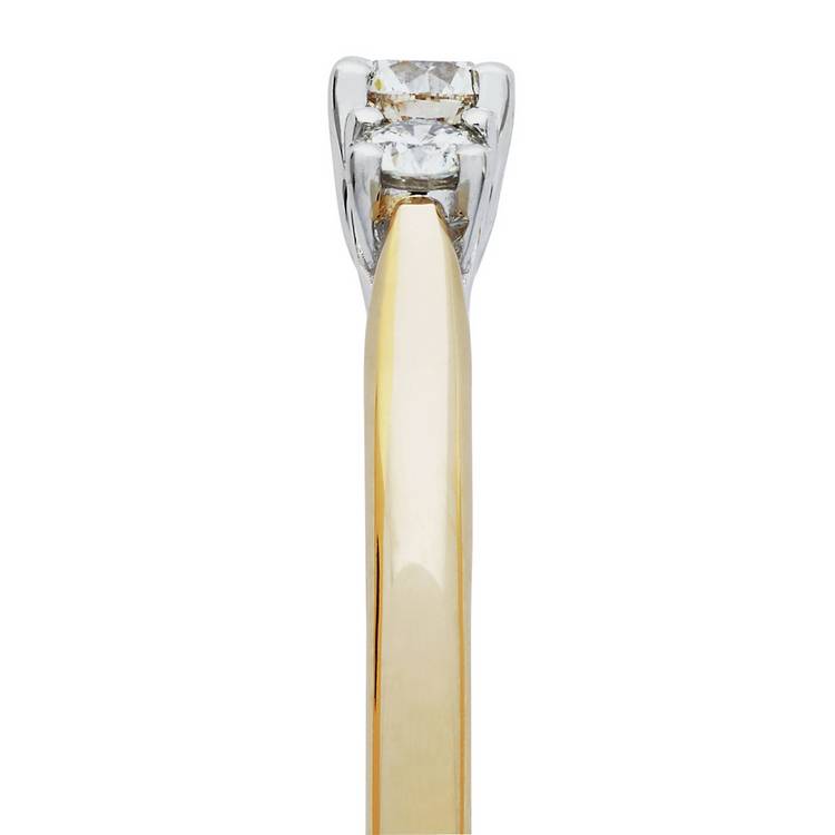 Revere 9ct gold diamond trilogy ring 0.33ct - British product