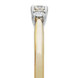 Revere 9ct gold diamond trilogy ring 0.33ct - British product