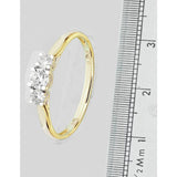 Revere 9ct gold diamond trilogy ring 0.33ct - British product