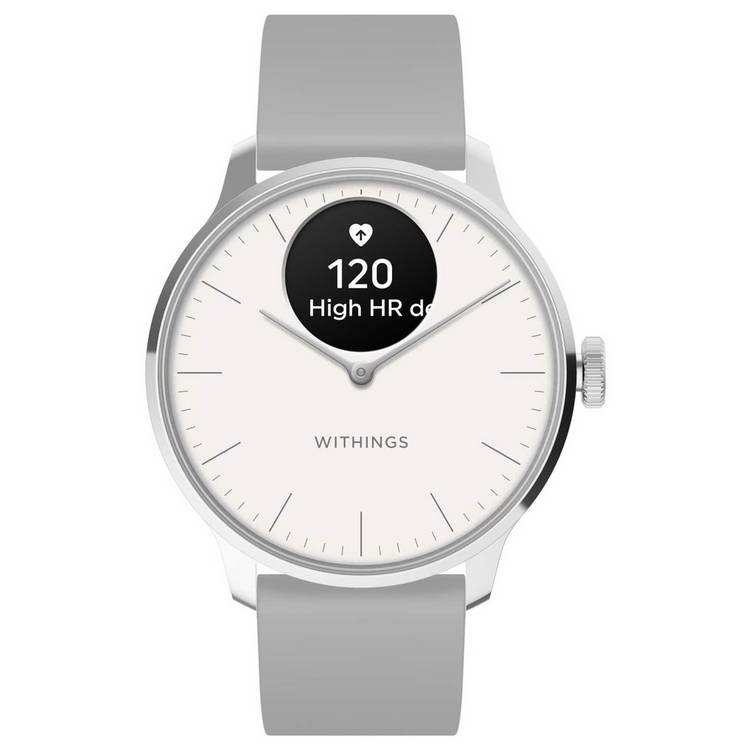 Withings ScanWatch Light hybrid smartwatch white grey 37mm - British product