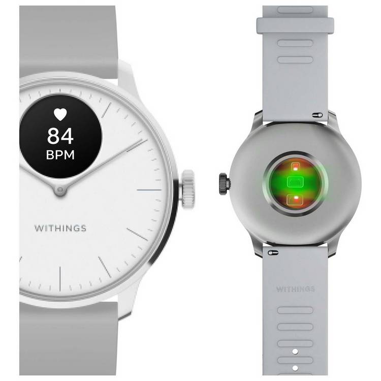 Withings ScanWatch Light hybrid smartwatch white grey 37mm - British product