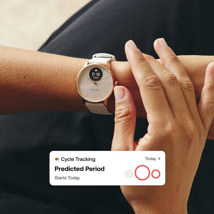 Withings ScanWatch Light hybrid smartwatch white grey 37mm - British product