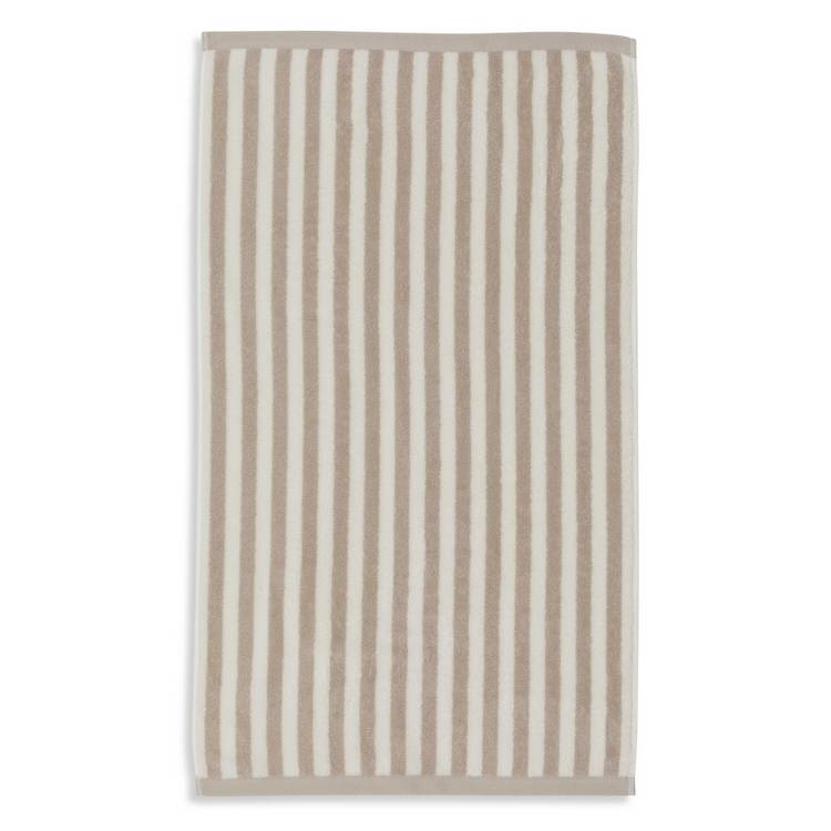 Habitat neutral stripe bath towel 130x70cm, UK version
