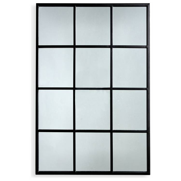 Habitat iron window pane mirror H60 W40cm - British product