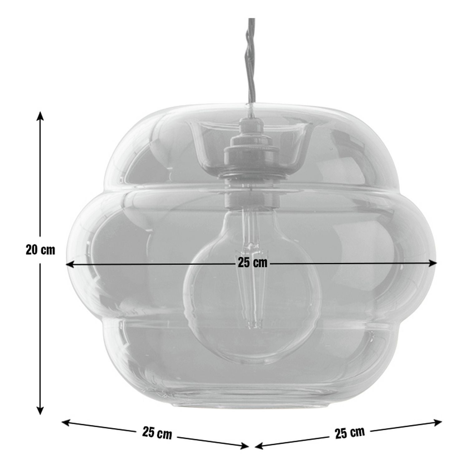 Habitat Orange Glass Honeycomb Easy Fit Lampshade - 25cm
