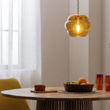 Habitat Orange Glass Honeycomb Easy Fit Lampshade - 25cm