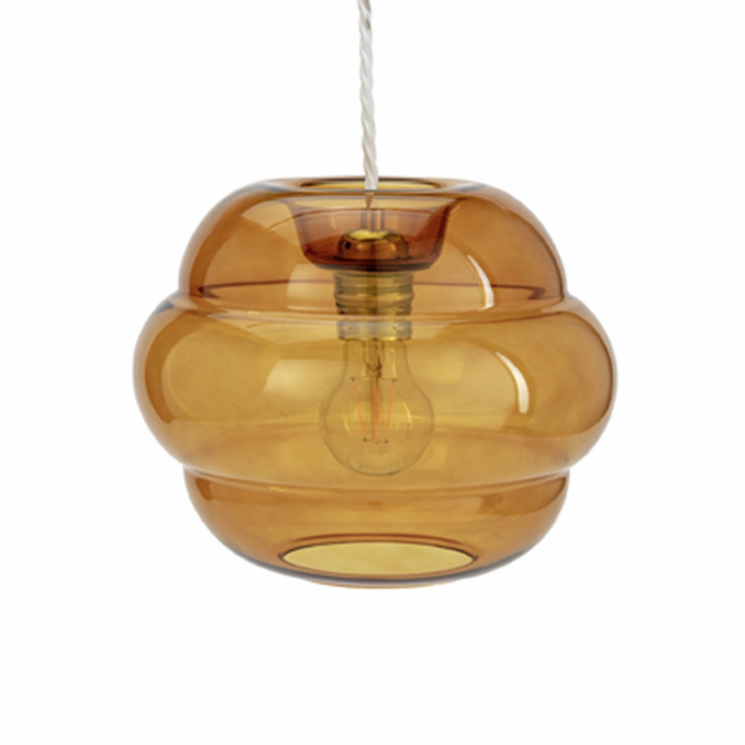 Habitat Orange Glass Honeycomb Easy Fit Lampshade - 25cm