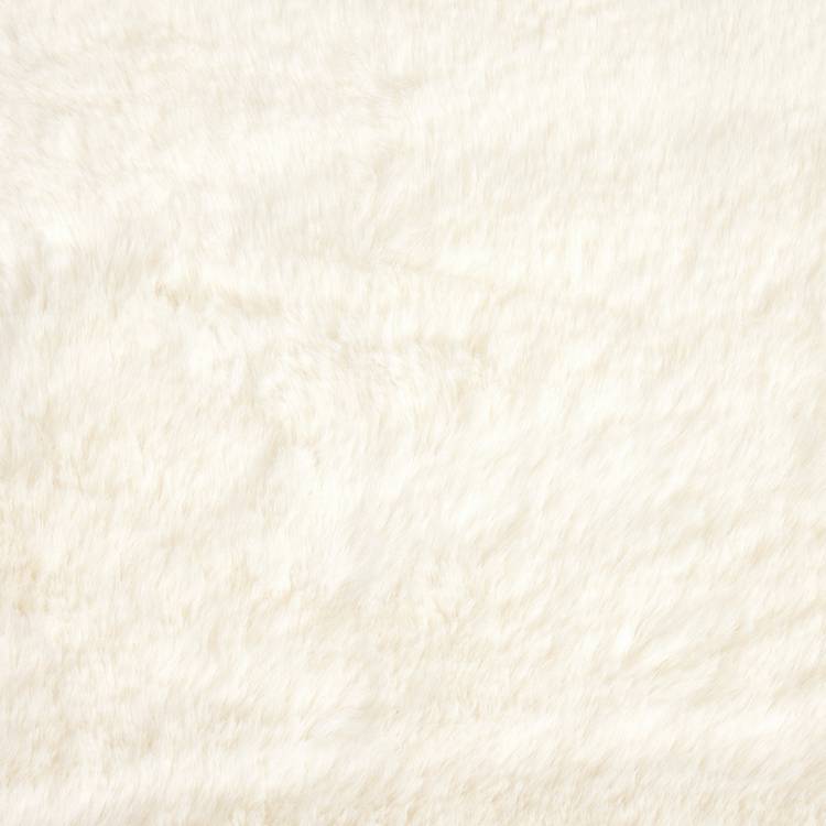 Habitat faux fur cream short pile rug 80x150cm, imported from the UK