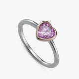 Revere rose gold plated heart ring medium (British brand)